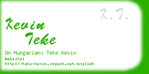 kevin teke business card